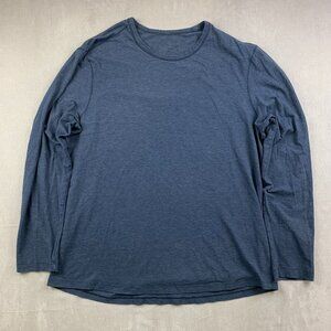 Lululemon Mens Shirt XL Blue Heather Crewneck Long Sleeve Performance Stretch